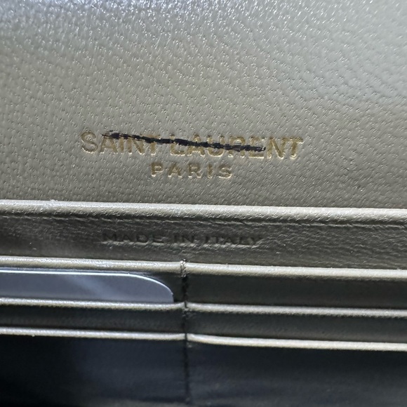 YSL Saint Laurent Kate Tassel Chain Bag Velour Olive Gold - Picture 7 of 10